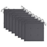 vidaXL Składane krzesła ogrodowe z poduszkami, 8 szt., drewno tekowe