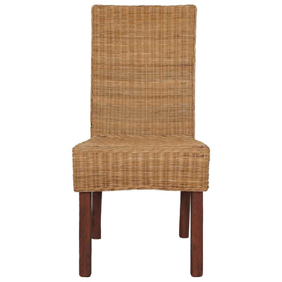 Krzesła stołowe, 6 szt., brązowe, naturalny rattan