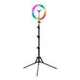 GLOW lampa pierścieniowa ring 10" RGB bsc ze statywem 10W 148019