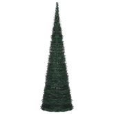 Choinka with LED String Lights Zielony 150 x 150 cm PVC