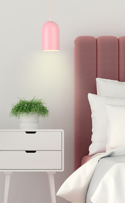 Lampa wisząca owalna różowa Oss Ledea 50101186