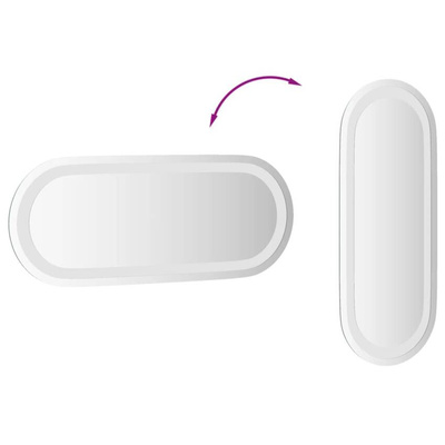 vidaXL Lustro łazienkowe z LED, 50x20 cm, owalne
