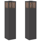 Słoneczna LED lampa na ścieżkę 2 pcs Czarny