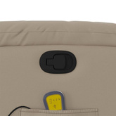 vidaXL Rozkładany fotel masujący, cappuccino, obity sztuczną skórą