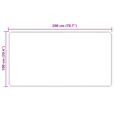 Chodnik dywanowy MARSA Kremowy 100 x 200 cm Poliester i PVC
