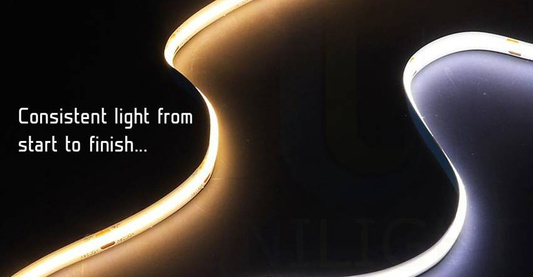 Taśma COB 24V PRO-320 LED- 10w/m IP20 neutralna rolka 5m
