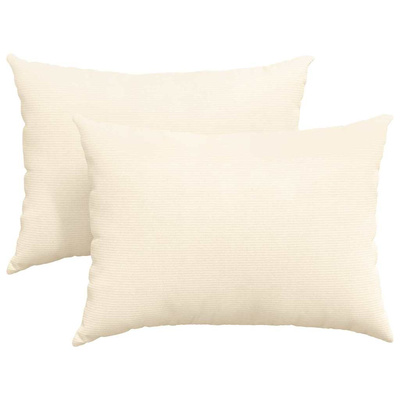 Poduszki na sofę 2 pcs Kremowy 70 x 50 cm Tkanina sztruksowa