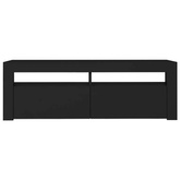 vidaXL Szafka pod TV z oświetleniem LED, czarna, 120x35x40 cm