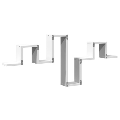 Półka wisząca, biała, 104,5x10x43 cm, materiał drewnopochodny