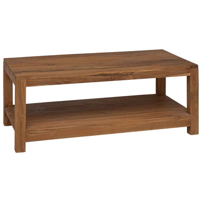 Stolik kawowy naturalny 100 x 50 x 40 cm Lite drewno teakowe