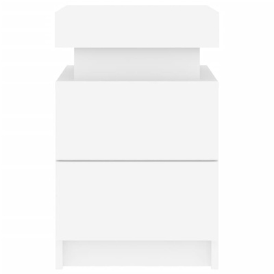 Szafka nocna z oświetleniem LED, biała, 35x39x55 cm