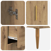 Highboard 2 szt. Dąb rzemieślniczy 69,5 x 34 x 180 cm