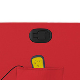 vidaXL Rozkładany fotel masujący, czerwony, sztuczna skóra