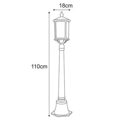 Lampa ogrodowa stojąca K-8212 z serii DETROIT