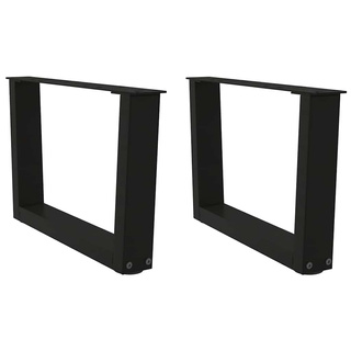 Nogi do stolika kawowego w kształcie litery V 2 szt. Czarne 60x(30-31,3) cm Stal