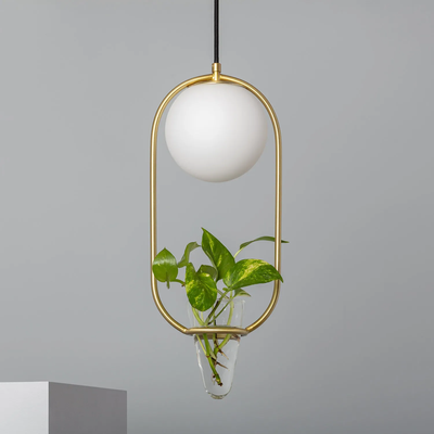 Lampa  Wisząca ZłotaKula Mleczna Abruzzo Umbria E27