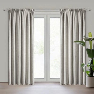 Zasłona Megi stalowa 140x270