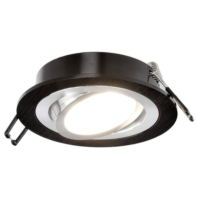 Punktowa oprawa sufitowa wpuszczana LED CERI 1 OV Black IP20 okrągła czarny szlif EDO777141 EDO Solutions