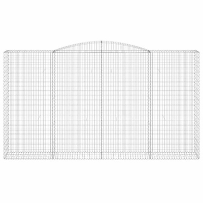Kosze gabionowe, 5 szt, 400x50x220/240 cm, galwanizowane żelazo