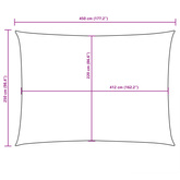 Prostokątny żagiel ogrodowy, tkanina Oxford, 2,5x4,5 m, kremowy