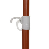 Parasol ogrodowy na stalowym słupku, 240 cm, piaskowy