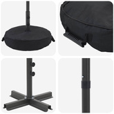 Parasol ogrodowy z podstawą 270 x 270 cm Poliester Prostokątny