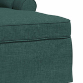 Chaise Lounge z Fartuszkiem 3 szt. Ciemna zieleń tkanina