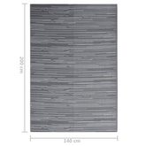 vidaXL Dywan zewnętrzny, antracytowy, 140 x 200 cm, PP