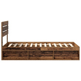 Ramka łóżka Stare drewno 75 x 190 cm Lite drewno sosnowe