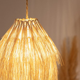 Lampa Wisząca Boho z Rattanu ?35cm Abruzzo Felicita E27