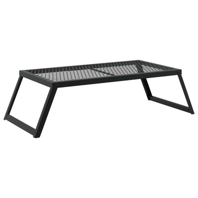 Składany Grill Campingowy Czarny 58 x 31 x 2 cm Stal stopowa
