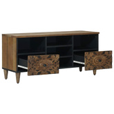 Szafka pod telewizor Brązowy 100 x 33 x 46 cm Drewno z mango