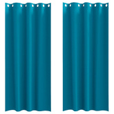 Firany blackout z kółkami 2 pcs Turkusowy 245 x 140 cm