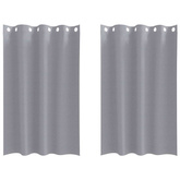Firany blackout z kółkami 2 pcs Jasnoszary 175 x 140 cm