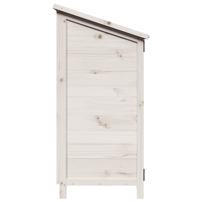 Shed ogrodowy Biały 59,5 x 56 x 113,5 cm Drewno Świerkowe