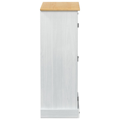 Szafka na buty Biały 86 x 38,5 x 108 cm Lite drewno sosnowe