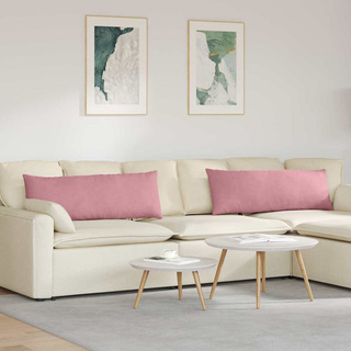 Poduszki na sofę 2 pcs Różowy 120 x 40 cm Tkanina sztruksowa