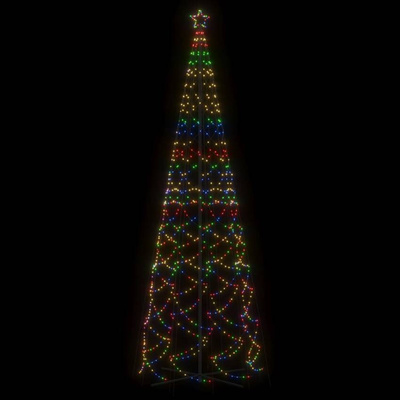 vidaXL Choinka stożkowa, 1400 kolorowych diod LED, 160x500 cm