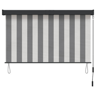 Roleta Antracytowy i biały 140 x 250 cm Materiał i Aluminium