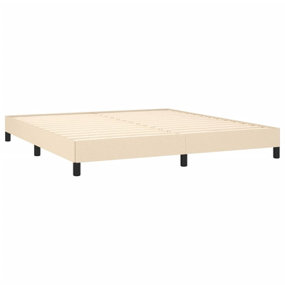 vidaXL Rama łóżka, kremowa, 180x200 cm, obita tkaniną model standard