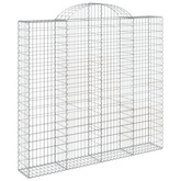 Kosze gabionowe, 4 szt, 200x50x180/200 cm, galwanizowane żelazo
