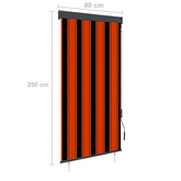 vidaXL Roleta zewnętrzna, 80x250 cm, pomarańczowo-brązowa