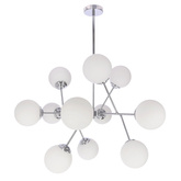 BELWEDER lampa wisząca chromowy 12x40W E14 klosz biały  30-39828