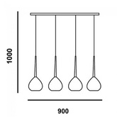 Lampa wisząca ELIZA 4xE14 100cm