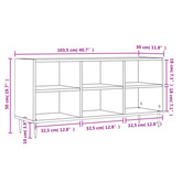 vidaXL Szafka pod TV, biała, wysoki połysk, 103,5x30x50 cm