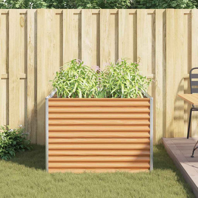 Podniesiona rabata ogrodowa 98 x 100 x 68 cm Stal Galwanizowana