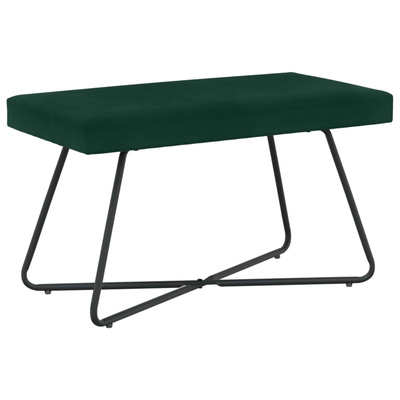 ławka Ciemnozielony 80 x 40 x 45 cm Welur
