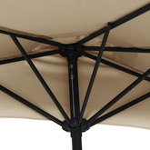 Półparasol balkonowy na słupku z aluminium, 270x144 cm, taupe