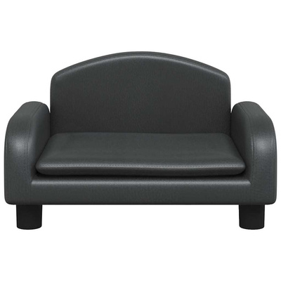 vidaXL Sofa dla dzieci, czarna, 50x40x30 cm, sztuczna skóra