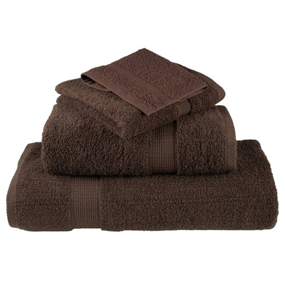 Ręczniki premium, SOLUND, 4 szt., brązowe, 100x150 cm, 600 g/m?